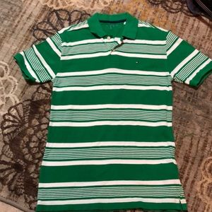 Boys Tommy Hilfiger Green Polo size XL